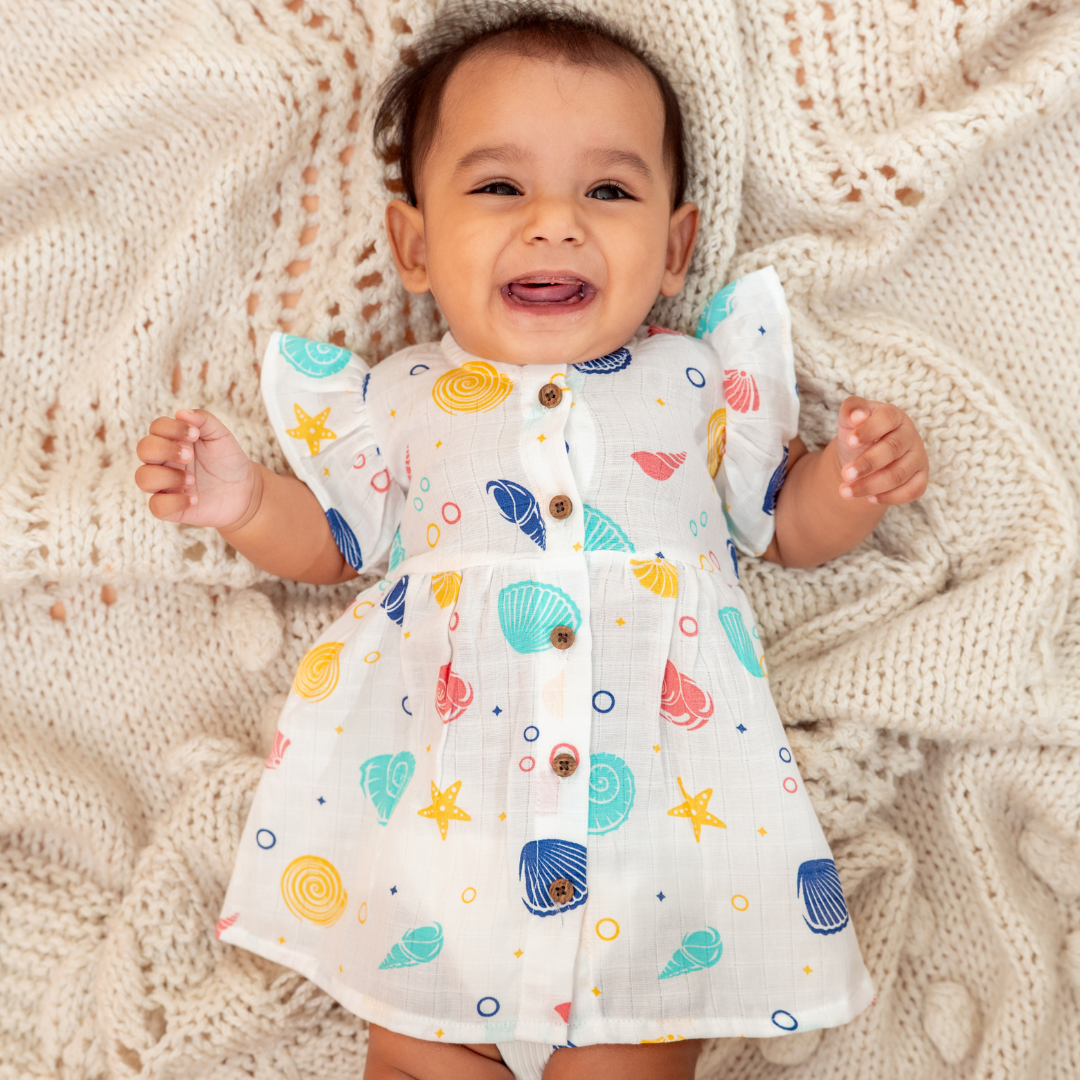 Wild Dino - Muslin Frill Frock (Pack of 2)