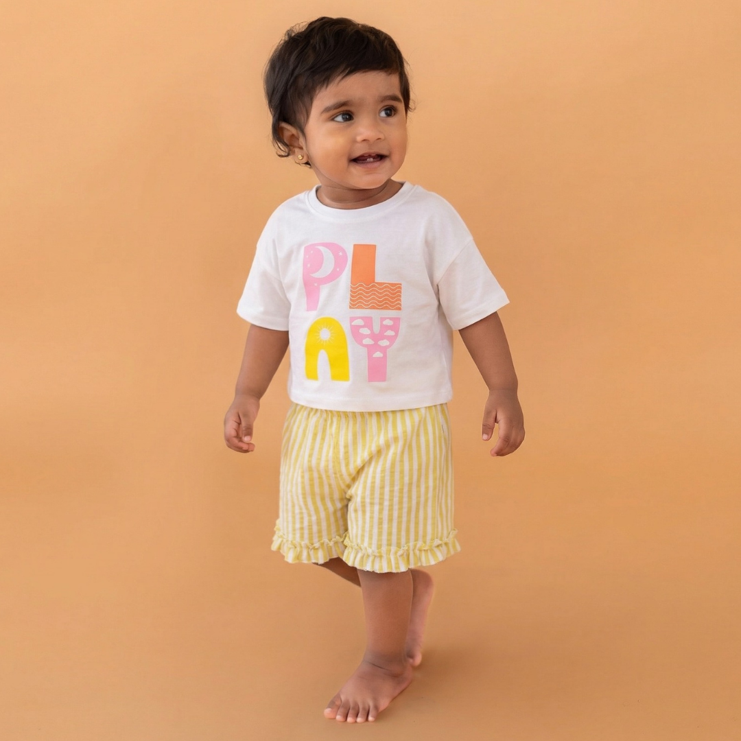 Tutti Frutti - Seersucker T-Shirt & Shorts for Girls
