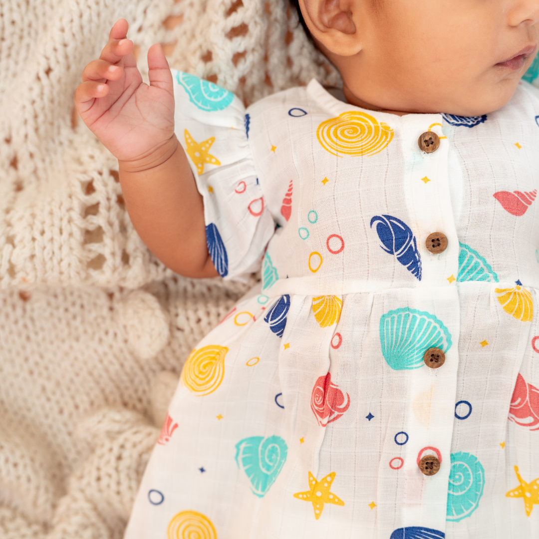 Wild Dino - Muslin Frill Frock (Pack of 2)