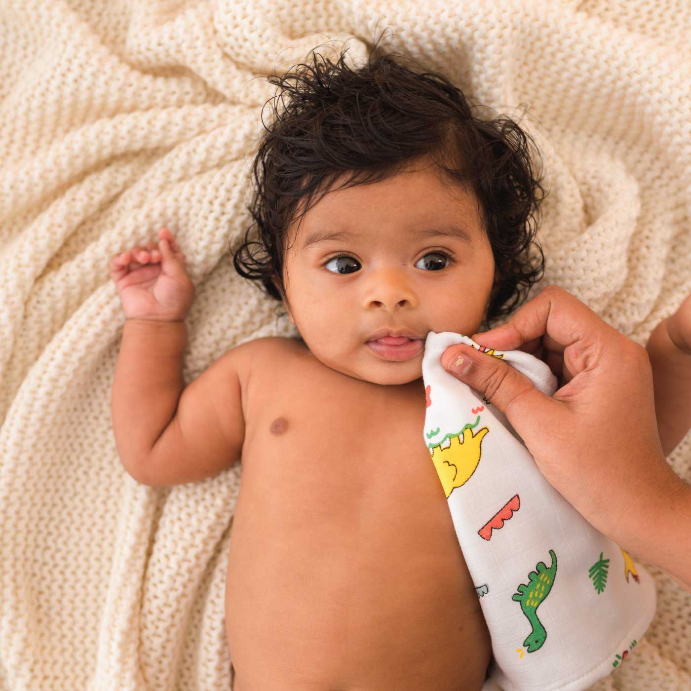 Newborn Muslin Organic Cotton Wipes Small (Pack Of 4)