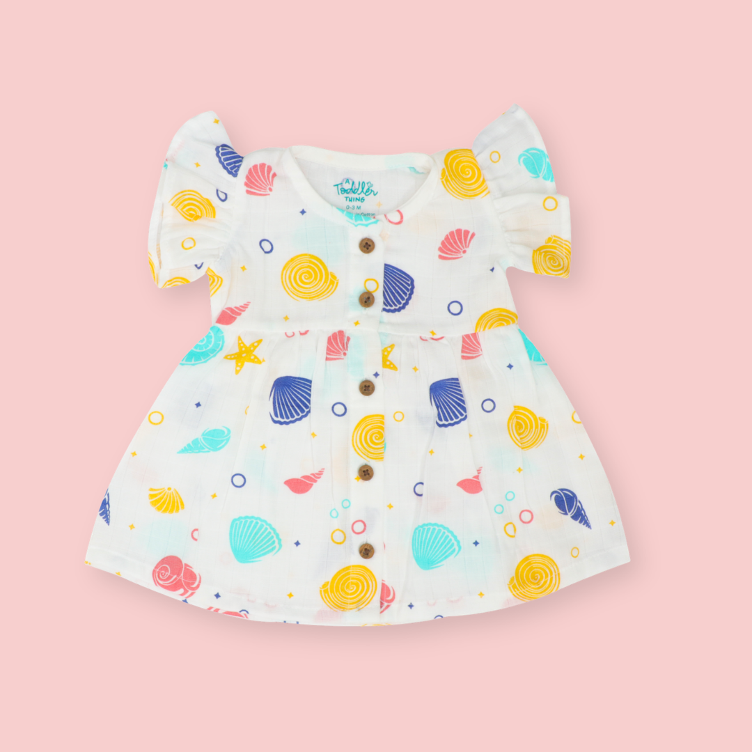 Wild Dino - Muslin Frill Frock (Pack of 2)