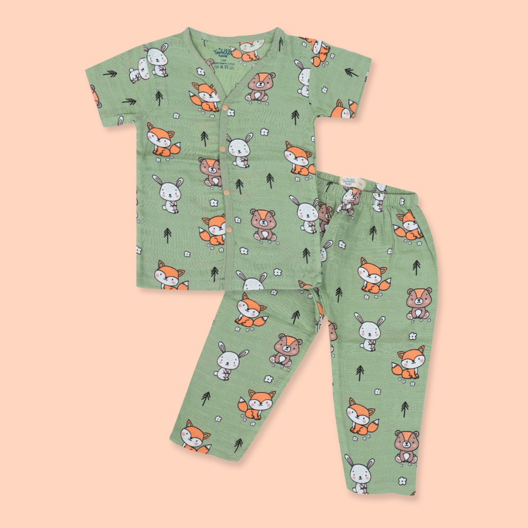 Jungle Wingle (Pack of 5) - Muslin Sleep Suit for babies and kids
