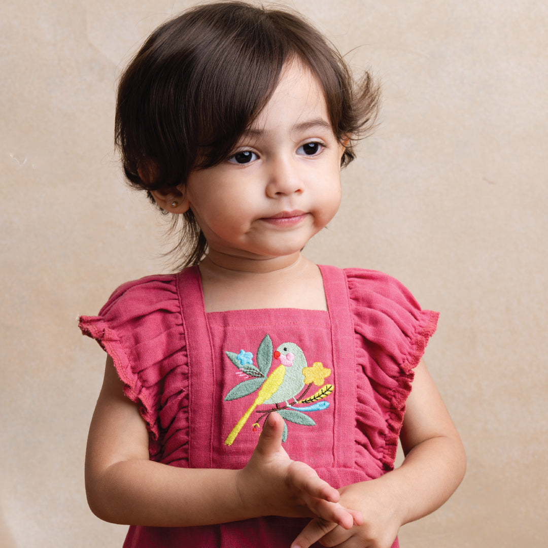 Little Birdie - Muslin frock for girls