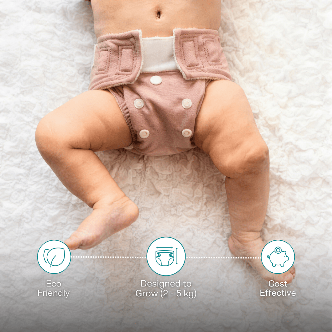 Aqua Blue - Newborn Diaper - Pack of 2