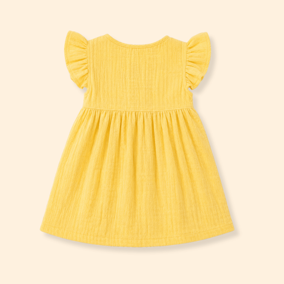 Little Flowerland - Crinkled Muslin Wrap Type Frock