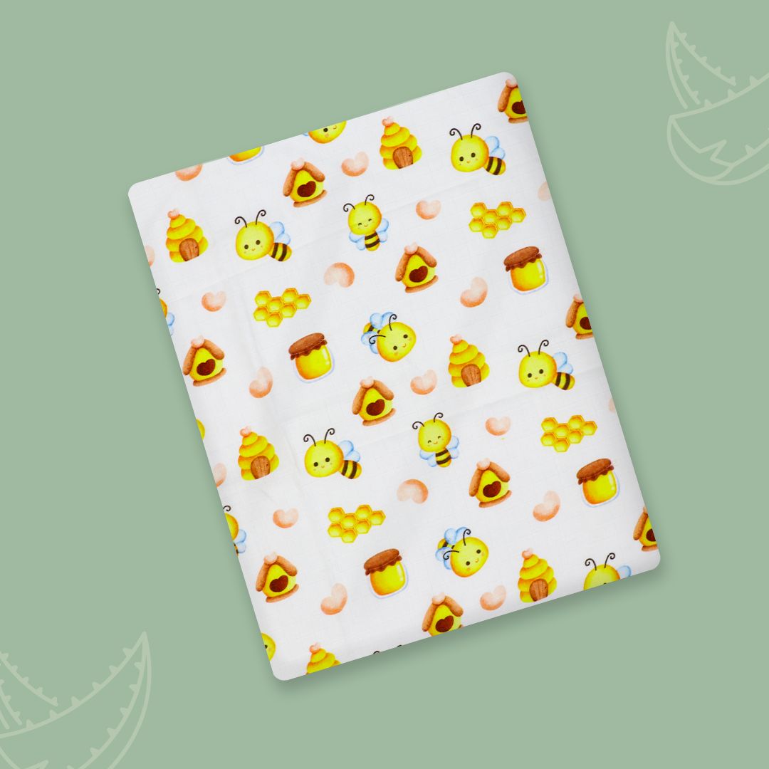 Bumble Bee - Organic Muslin Aloe Vera Towel