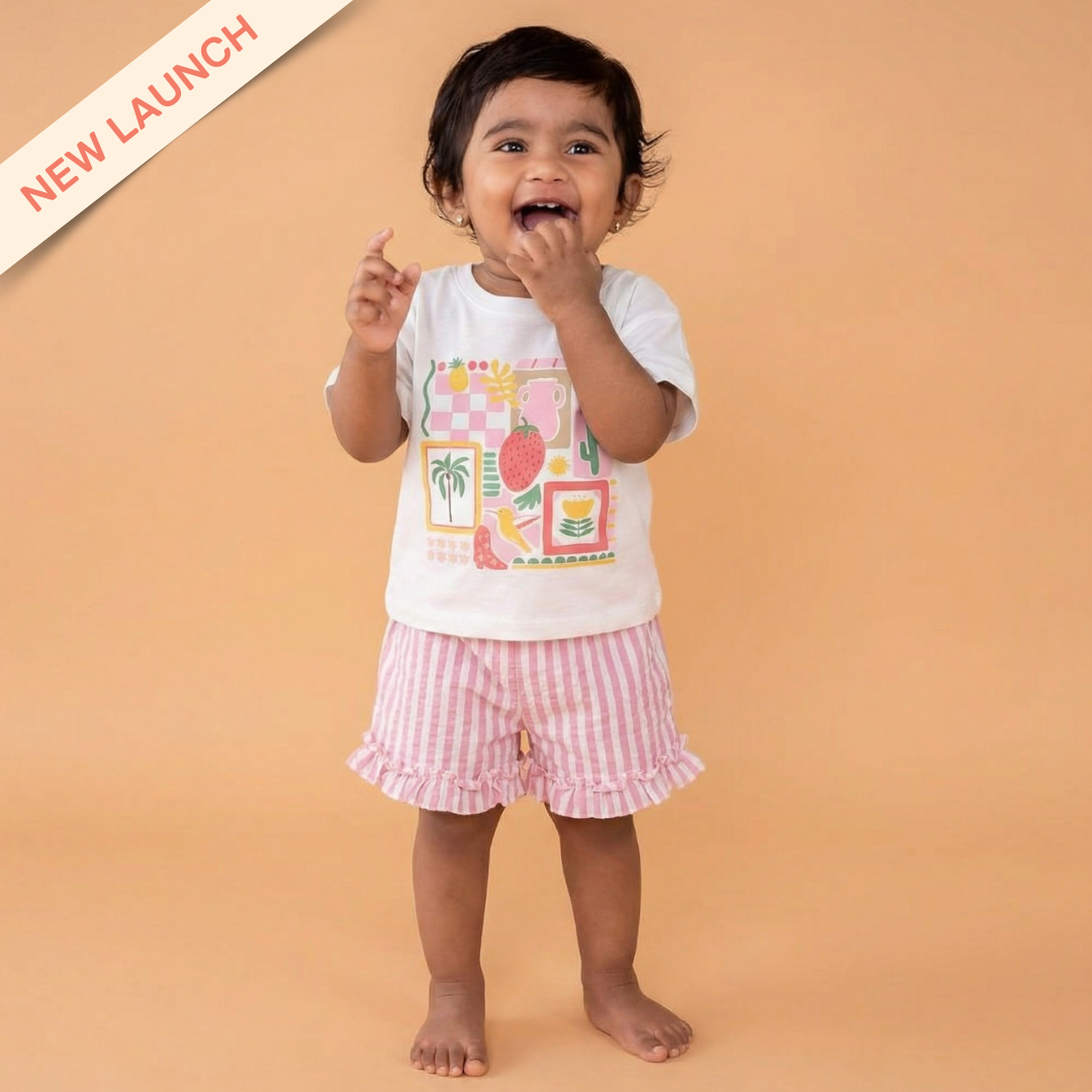 Tutti Frutti - Seersucker T-Shirt & Shorts for Girls