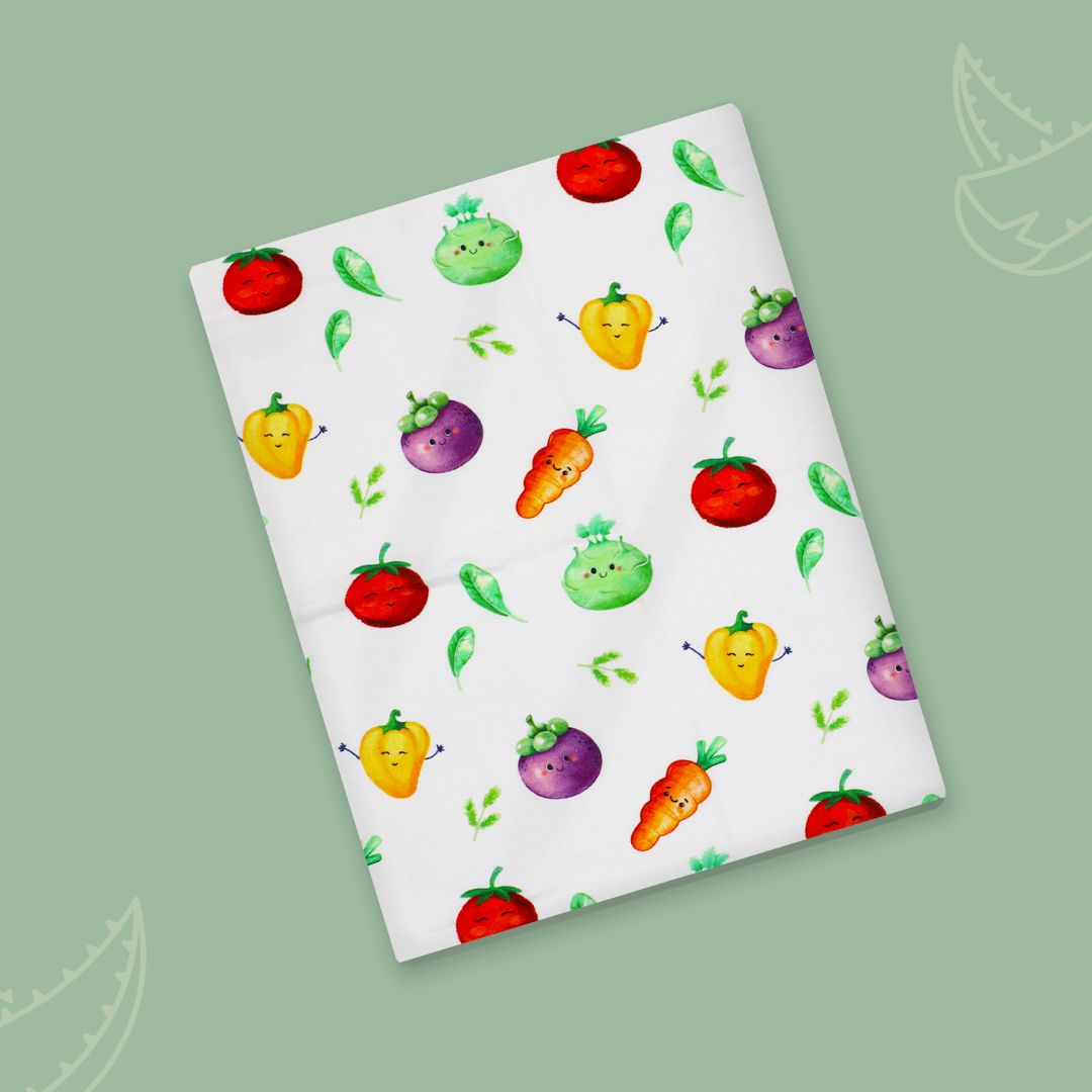 Veggie Delight - Organic Muslin Aloe Vera Towel