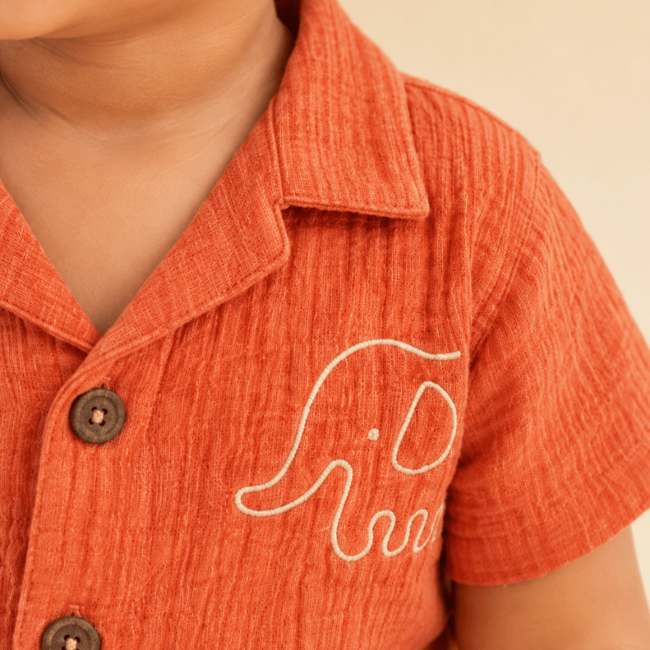 Terracotta - Tusk (Crinkled Muslin Shirt)