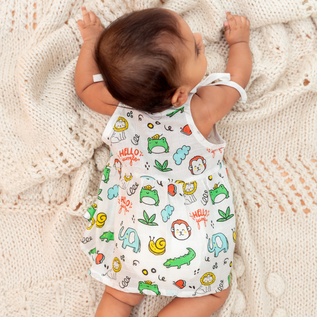 Rainbow Days - Muslin Knot Frock - Pack of 2