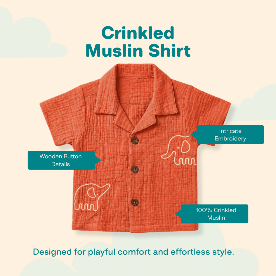Sage Tusk - Crinkled Muslin Shirt