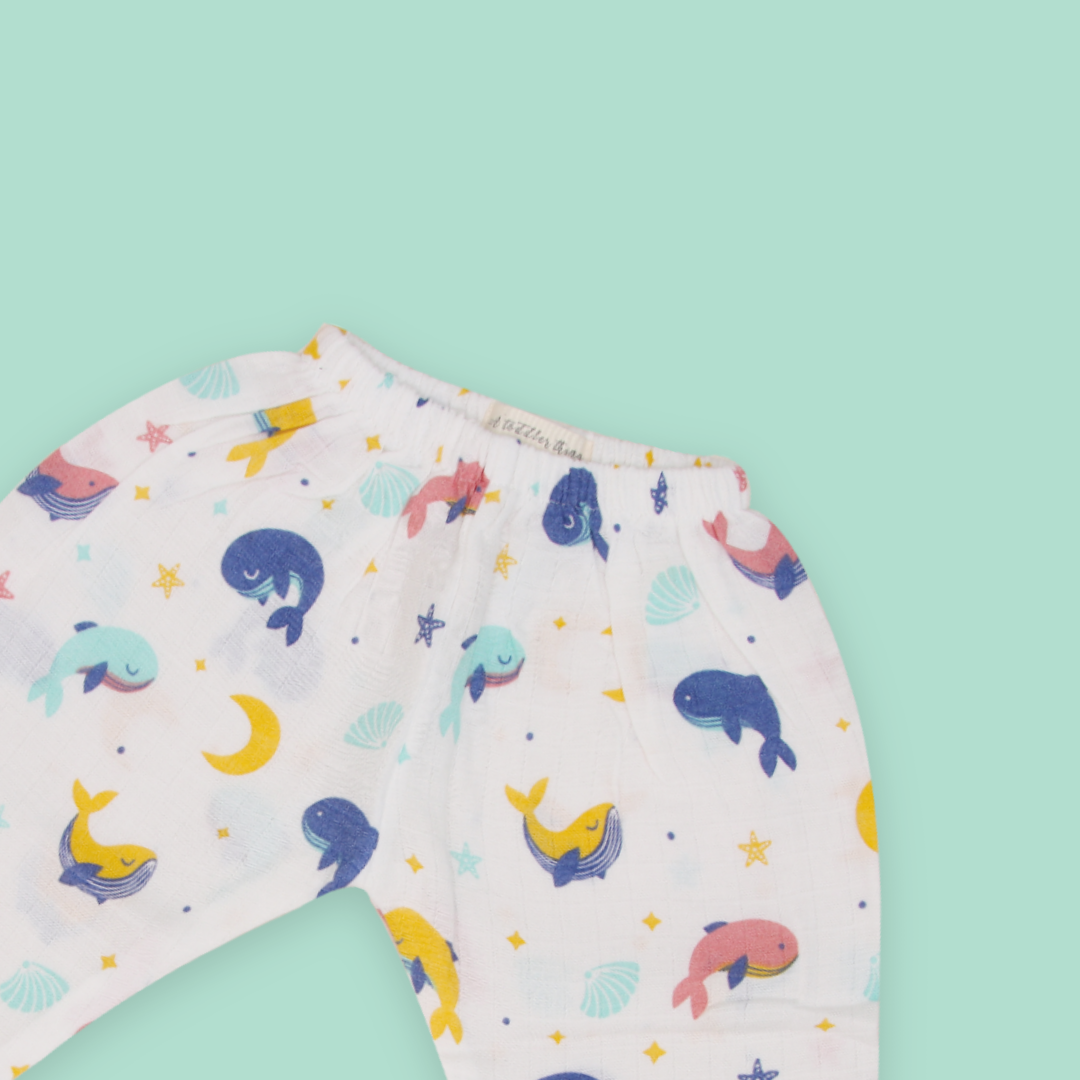 Whale Star - Muslin Sleep Suit for babies and kids (Unisex)