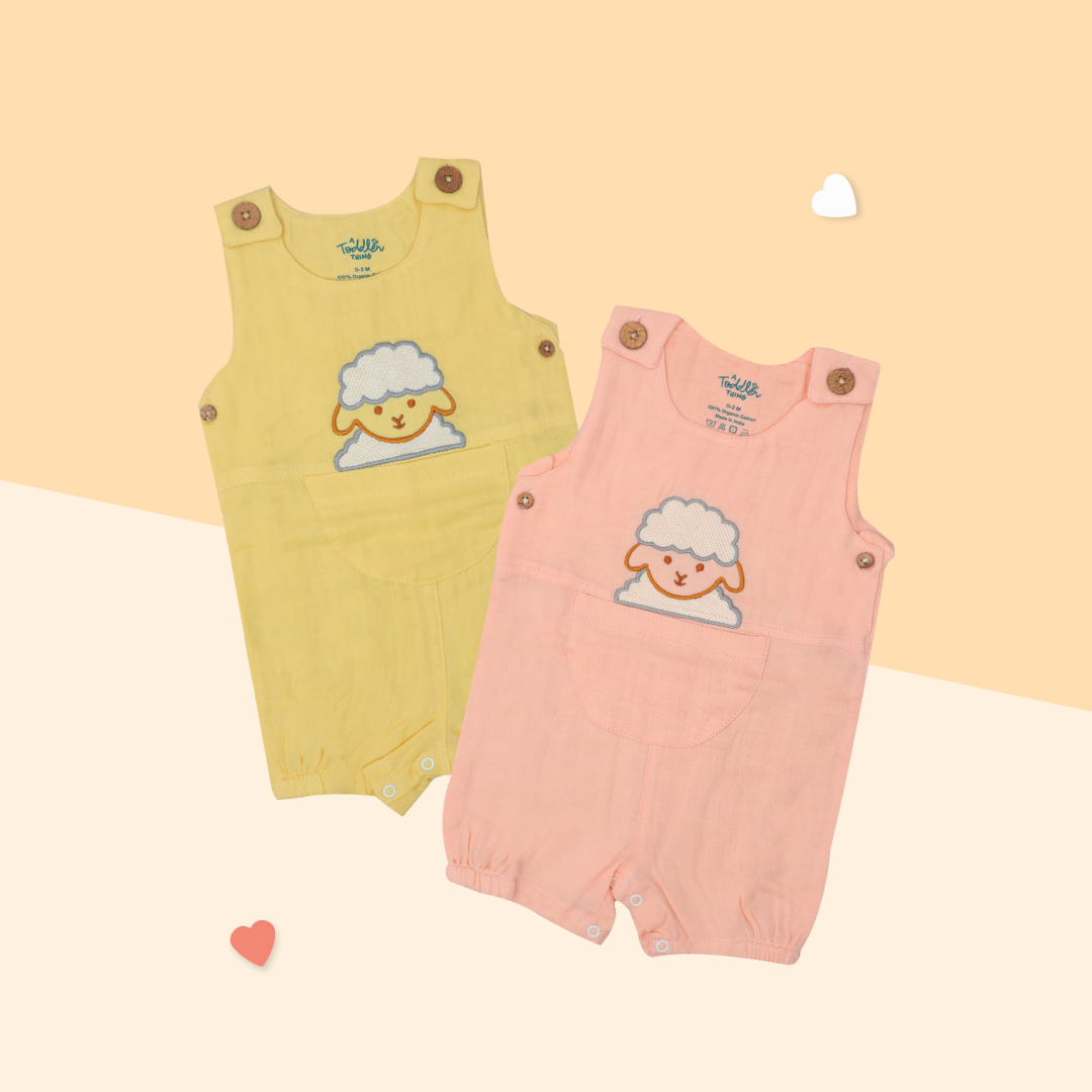 Bellow - Crinkled Muslin Romper Pack of 2