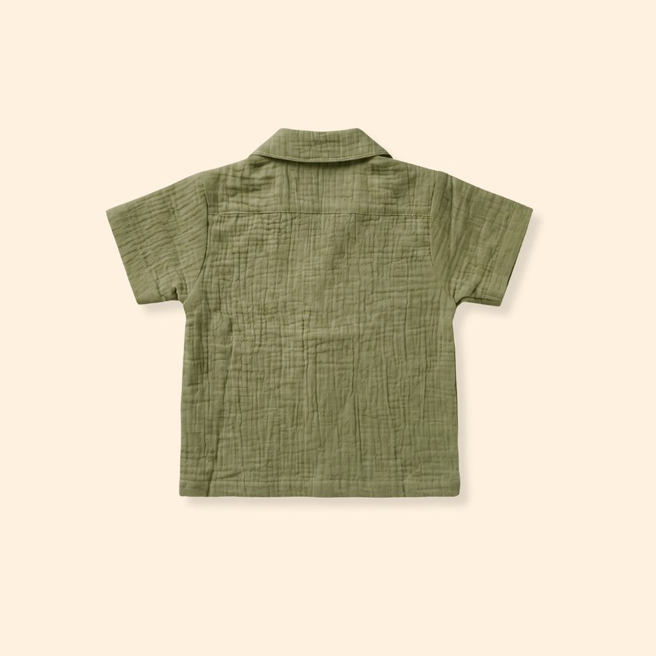 Sage Tusk - Crinkled Muslin Shirt