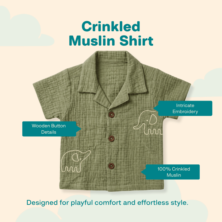 Sage Tusk - Crinkled Muslin Shirt