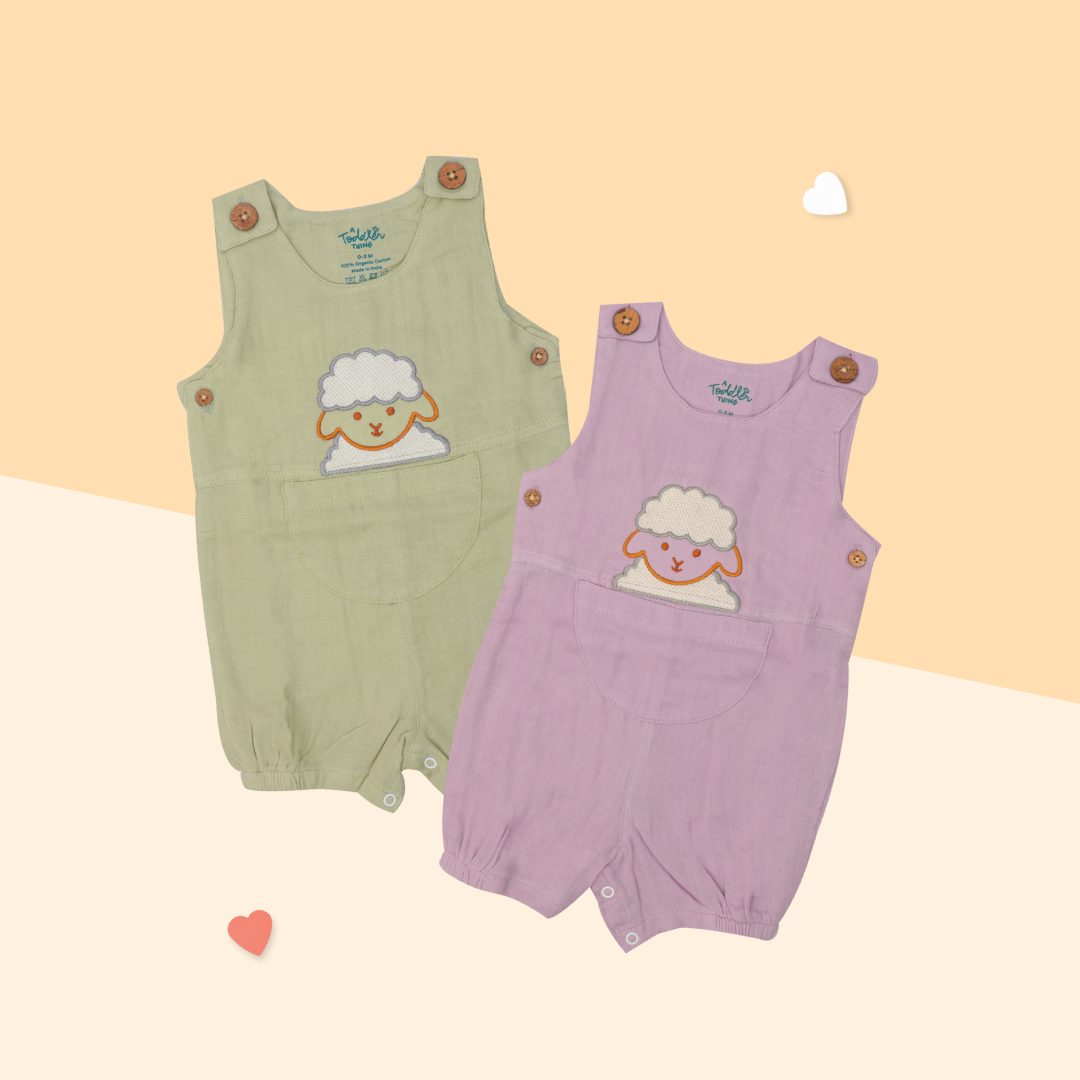 Bellow - Crinkled Muslin Romper Pack of 2