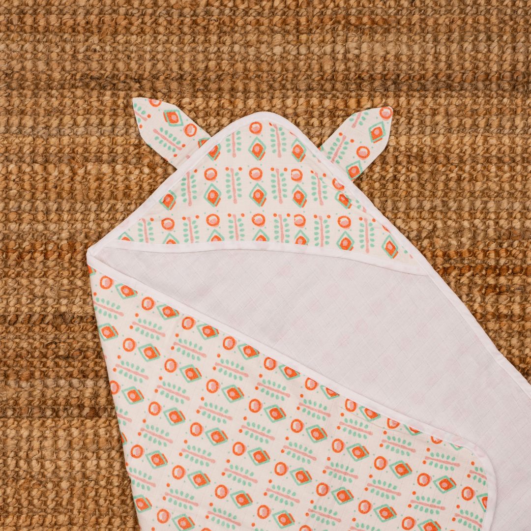 Zoodle Blocks - Muslin Hooded Towels for Babies and Kids