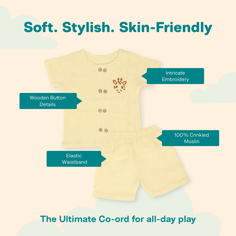 Sunnyraff - Crinkled Muslin Co-ord Set