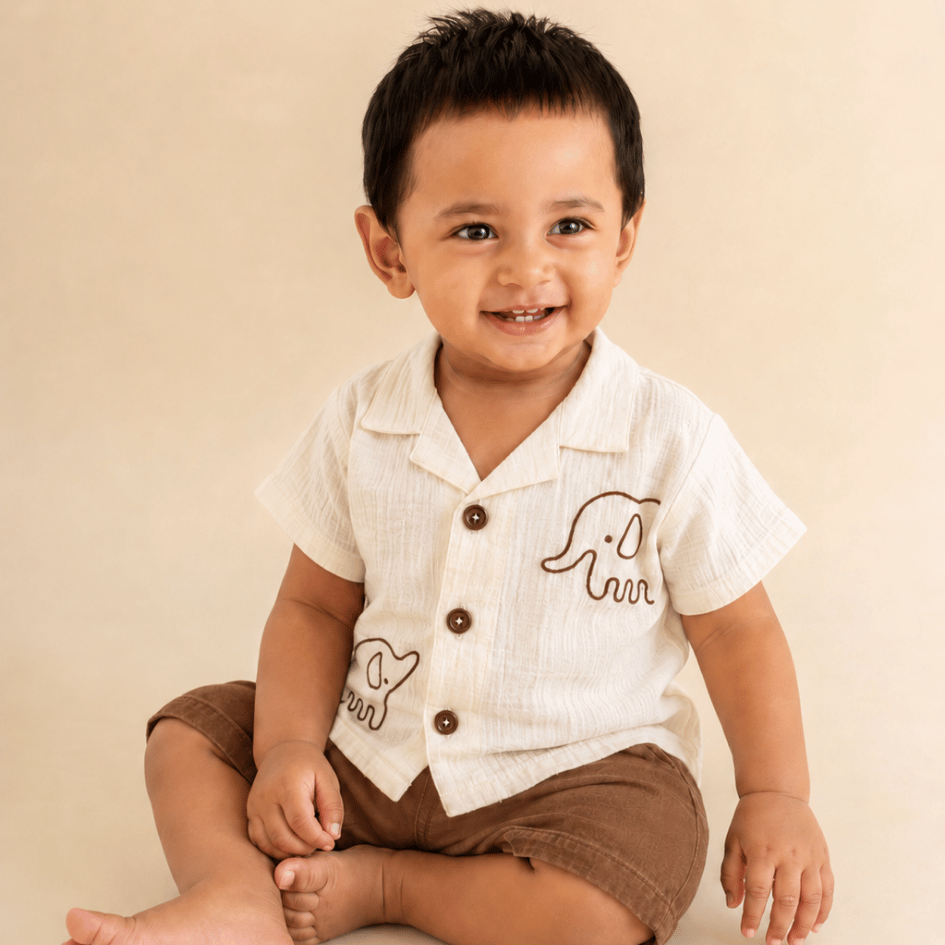 Sage Tusk - Crinkled Muslin Shirt