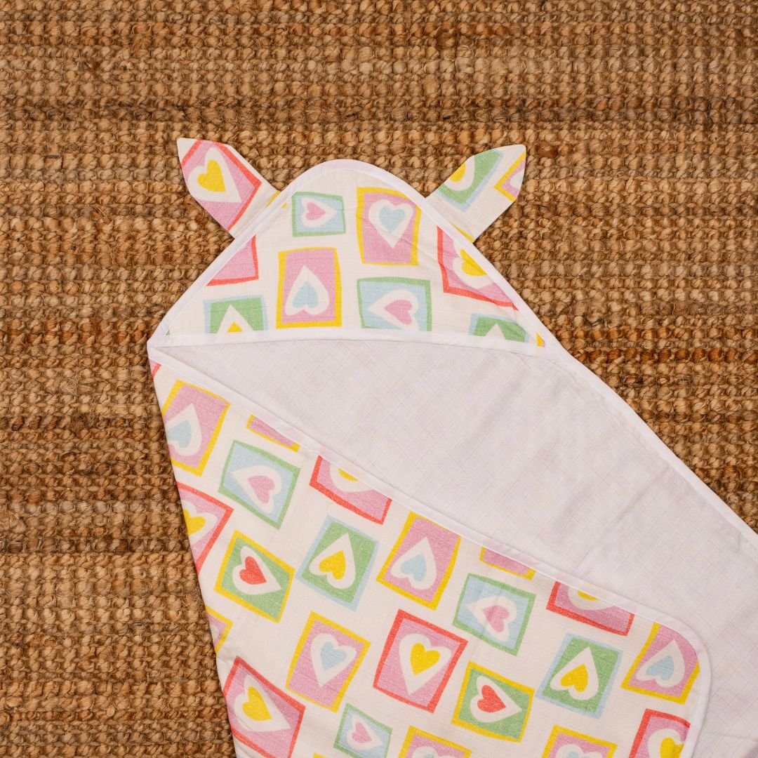 Zoodle Blocks - Muslin Hooded Towels for Babies and Kids