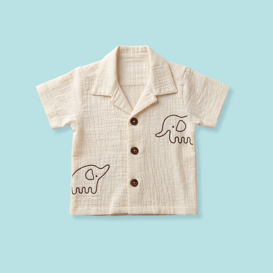 Sage Tusk - Crinkled Muslin Shirt