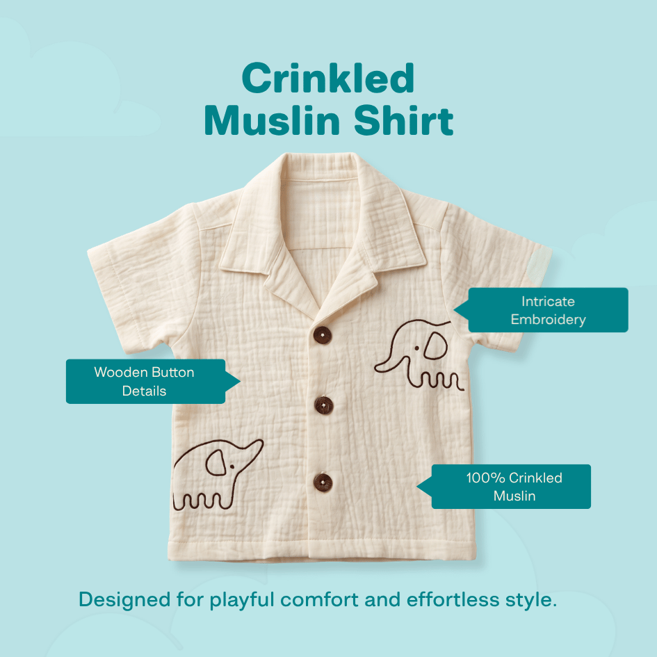 Sage Tusk - Crinkled Muslin Shirt