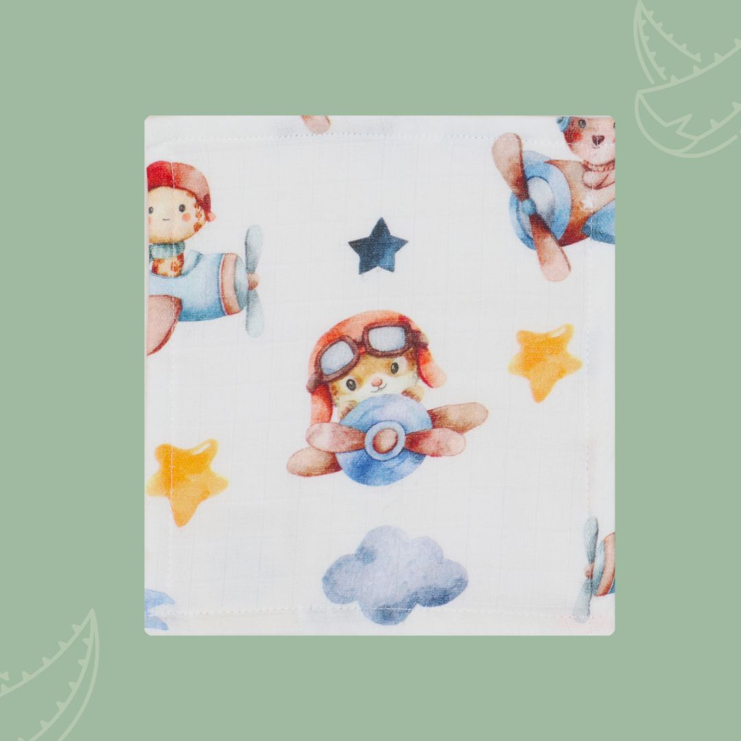 Aloe Vera Muslin Wipes (Pack Of 8)