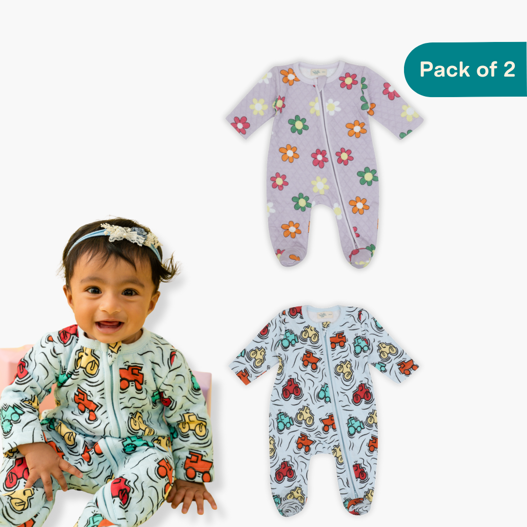 Flo & Go - Quilted Bodysuits (Pack of 2)