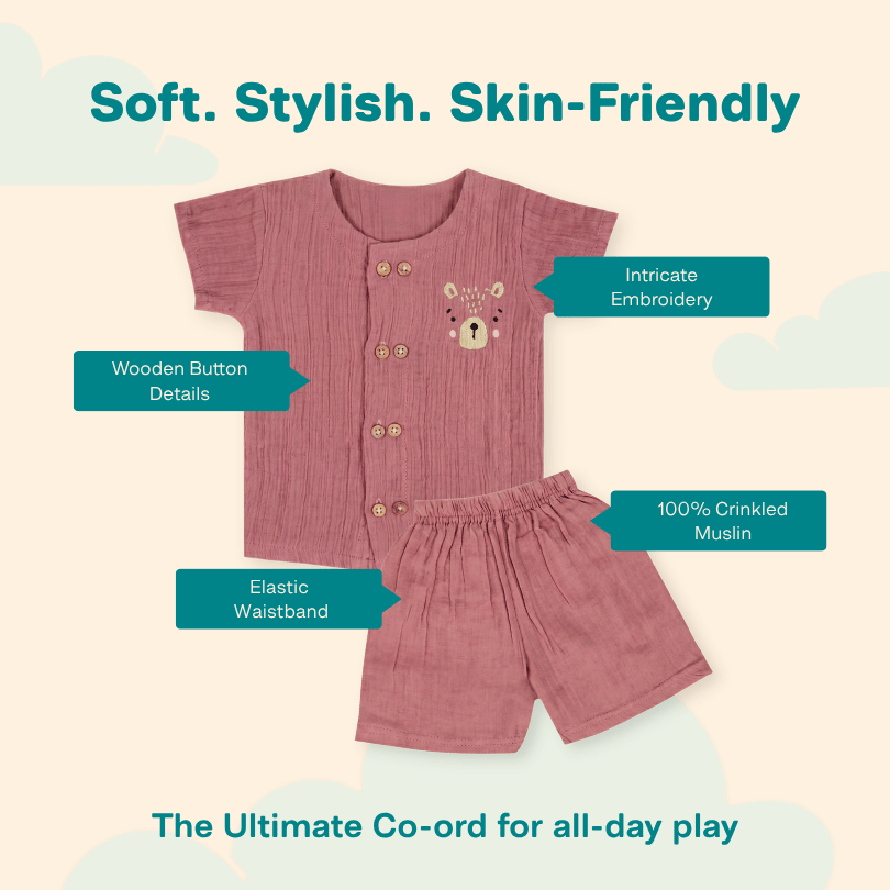Sunnyraff - Crinkled Muslin Co-ord Set
