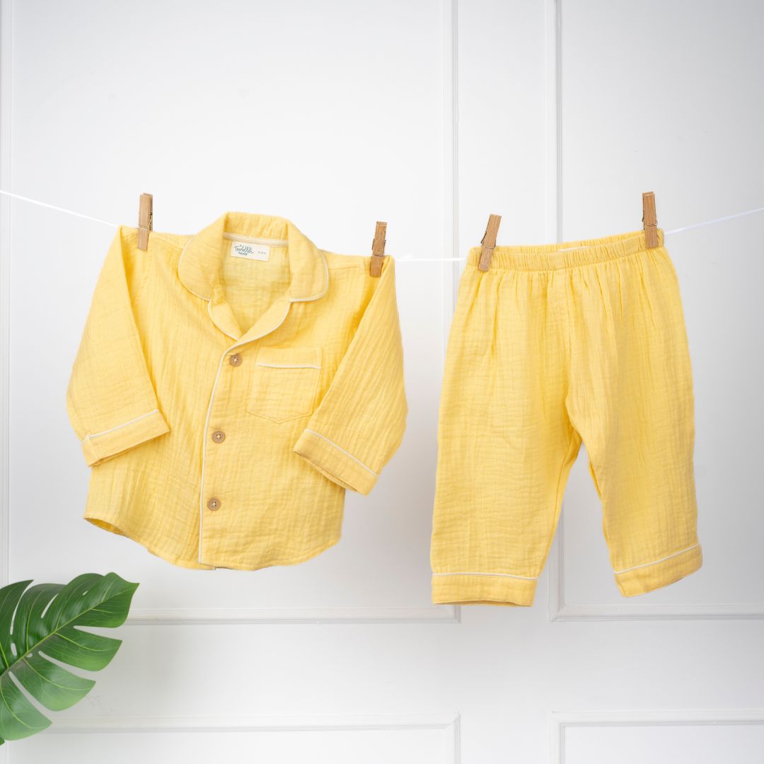 Peachy Hug - Crinkled Muslin Sleepsuit