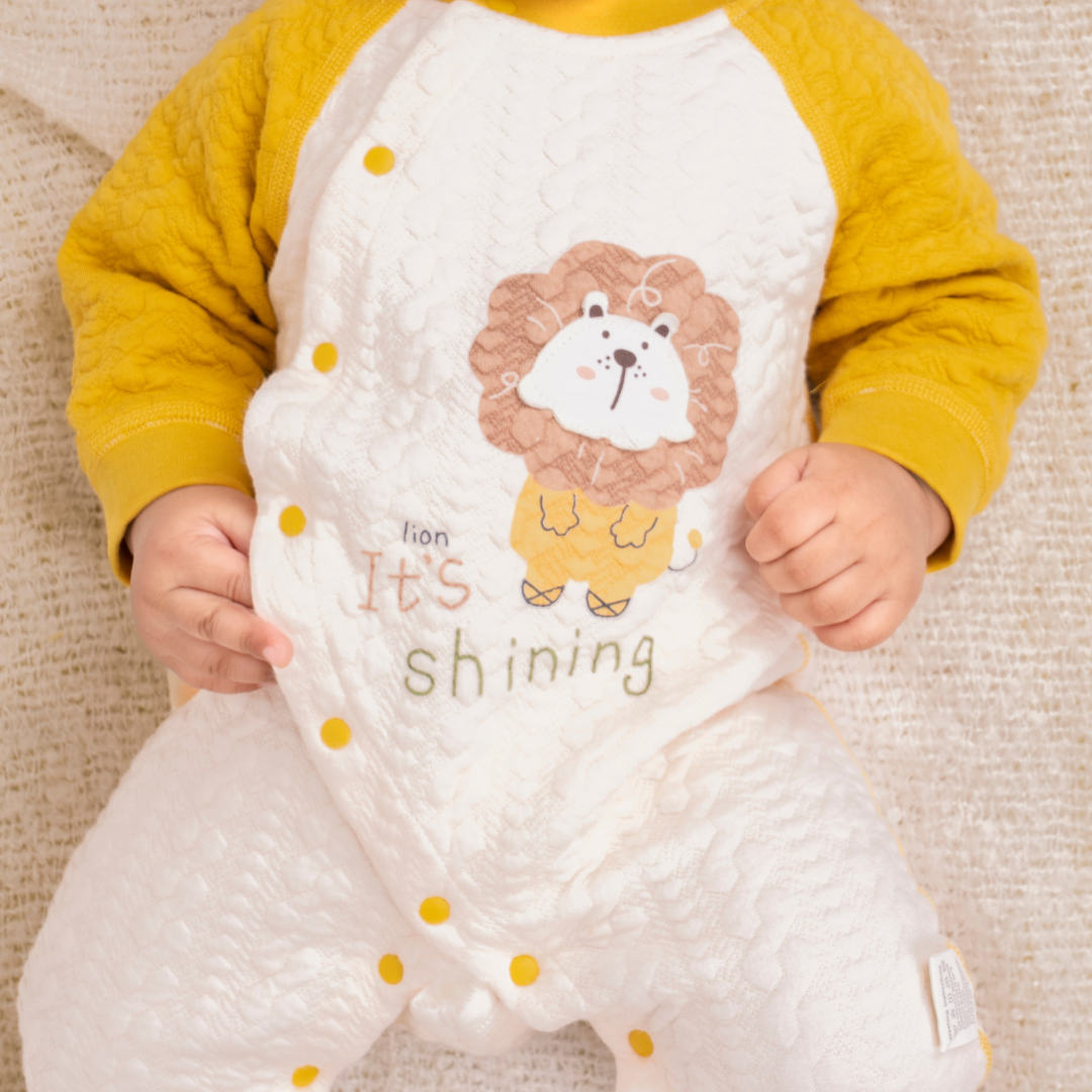 Mustard Tiny Roars - Full sleeve Bodysuit