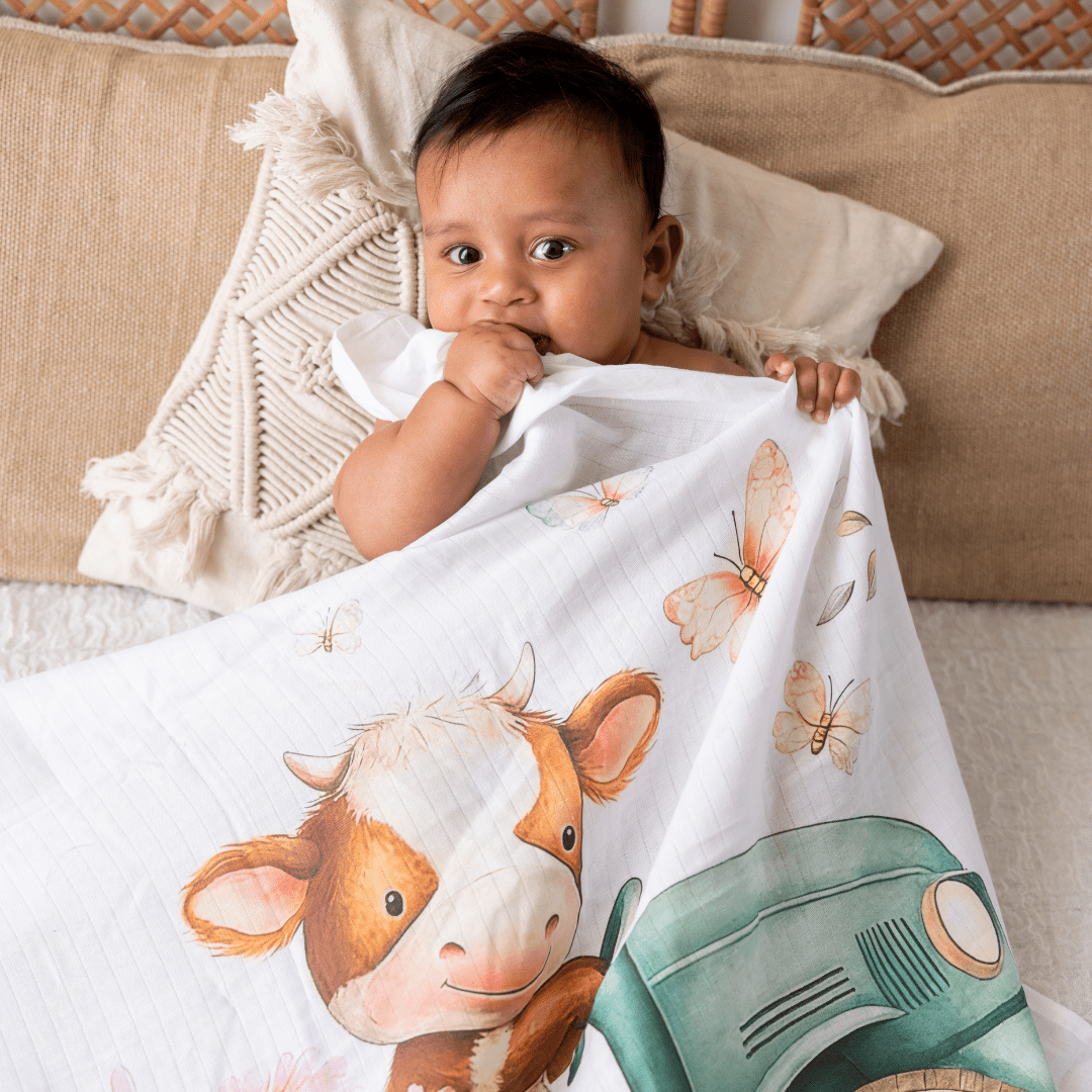 Daisy Hop - Muslin Bath Towel