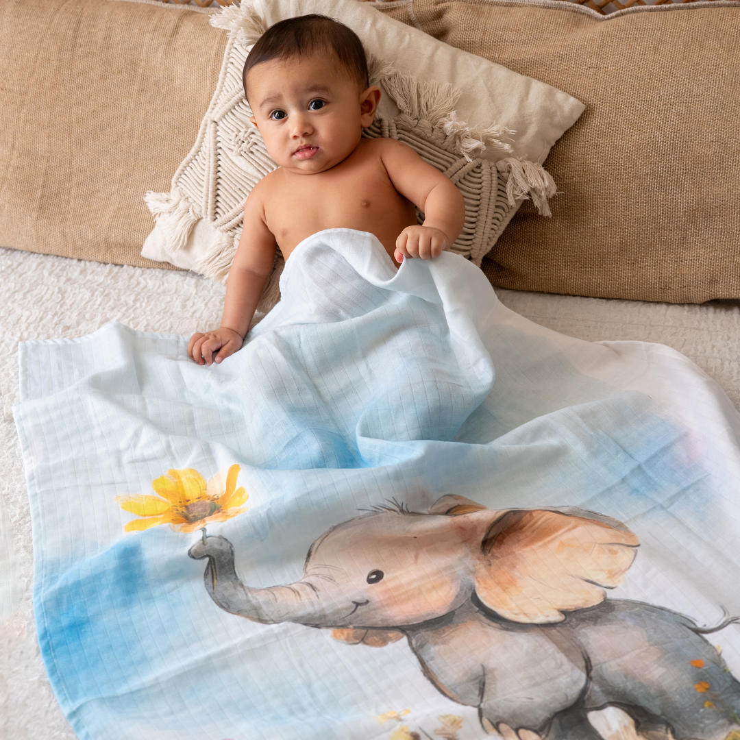 Little Moo - Muslin Bath Towel