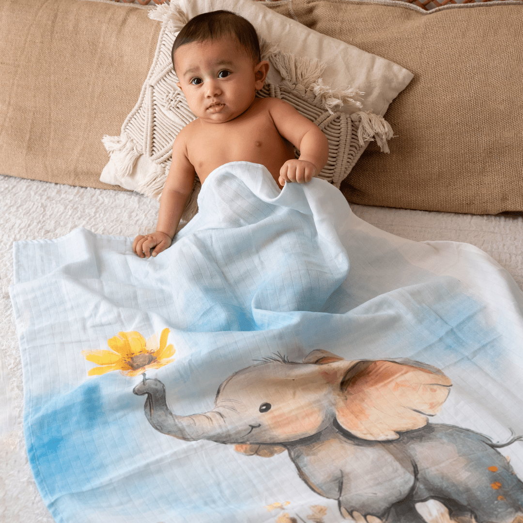 Daisy Hop - Muslin Bath Towel