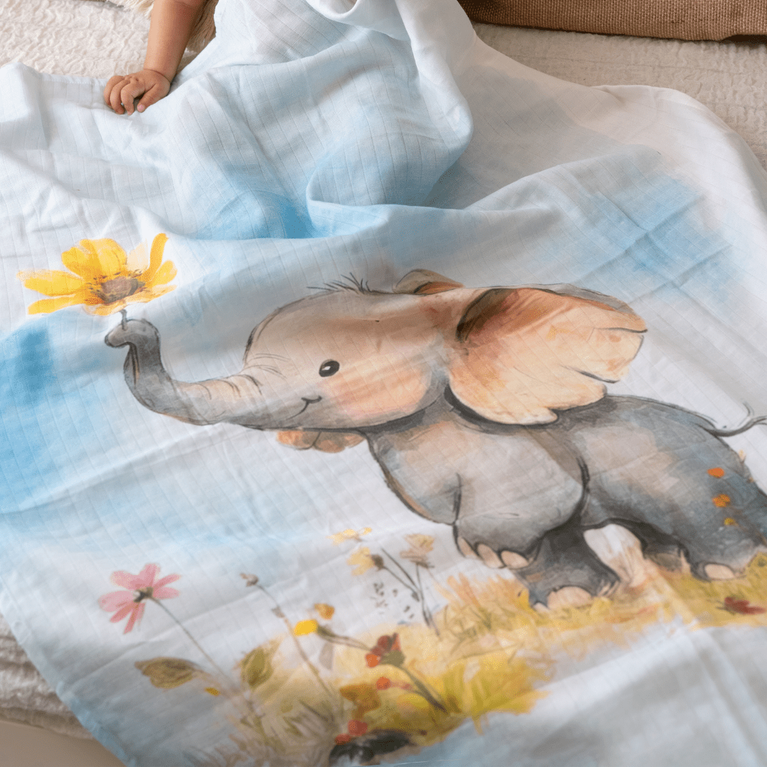 Daisy Hop - Muslin Bath Towel