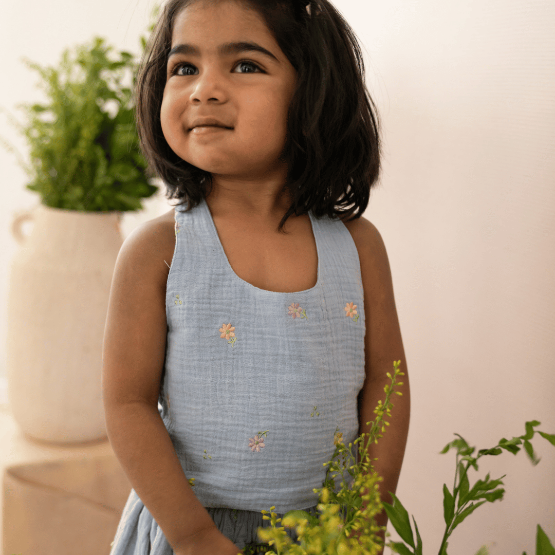 Malar - Crinkled Halter Neck Top and Skirt