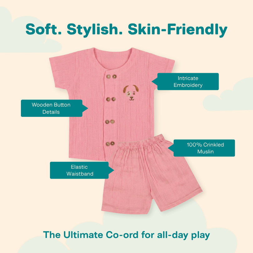 Sunnyraff - Crinkled Muslin Co-ord Set