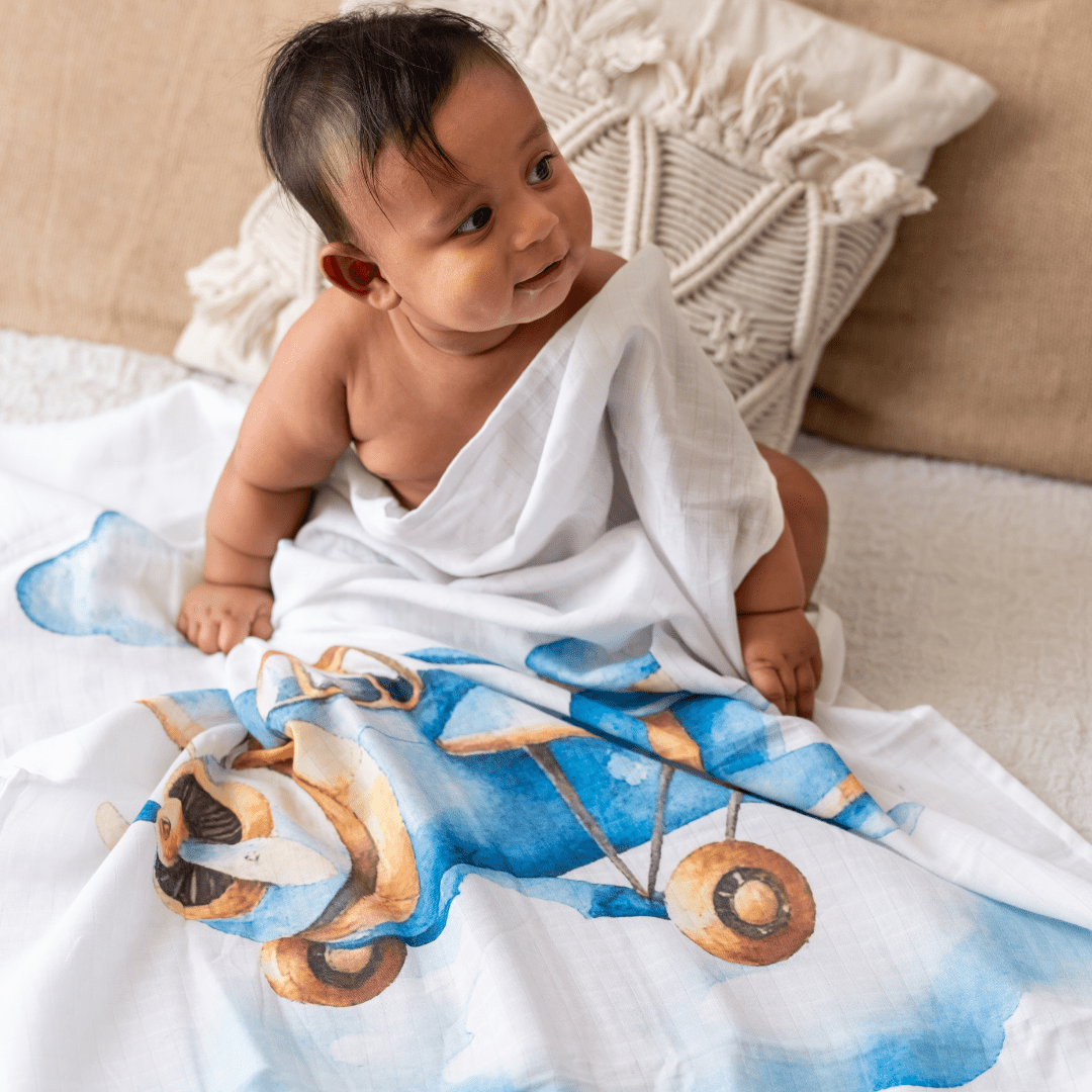Daisy Hop - Muslin Bath Towel