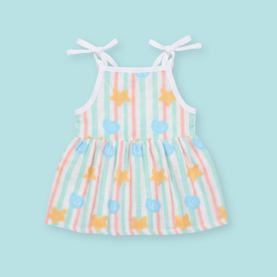 Little Travel - Muslin Knot Frock - Pack of 2