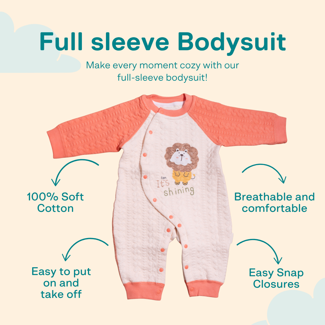 Mustard Tiny Roars - Full sleeve Bodysuit