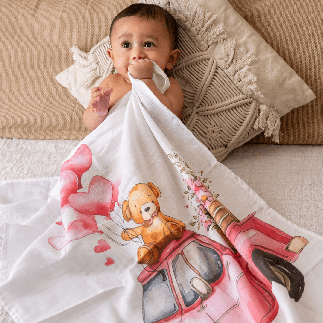 Daisy Hop - Muslin Bath Towel