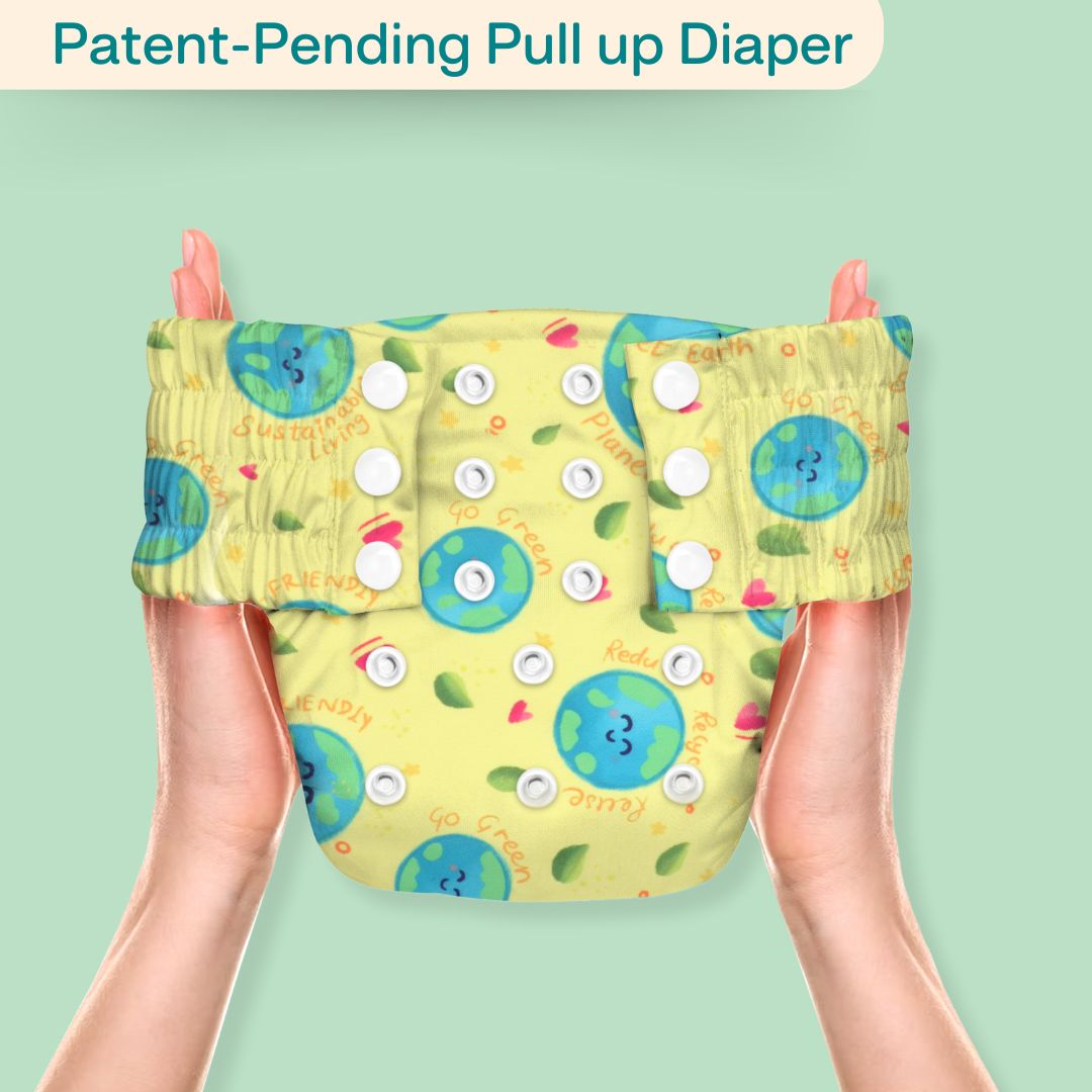 Indigo - Newborn Cloth Diaper 2.0 with 1 cotton Insert (2 kg - 5 kg)