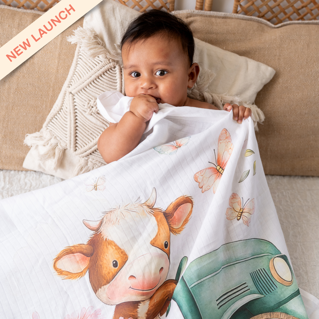 Little Moo - Muslin Bath Towel