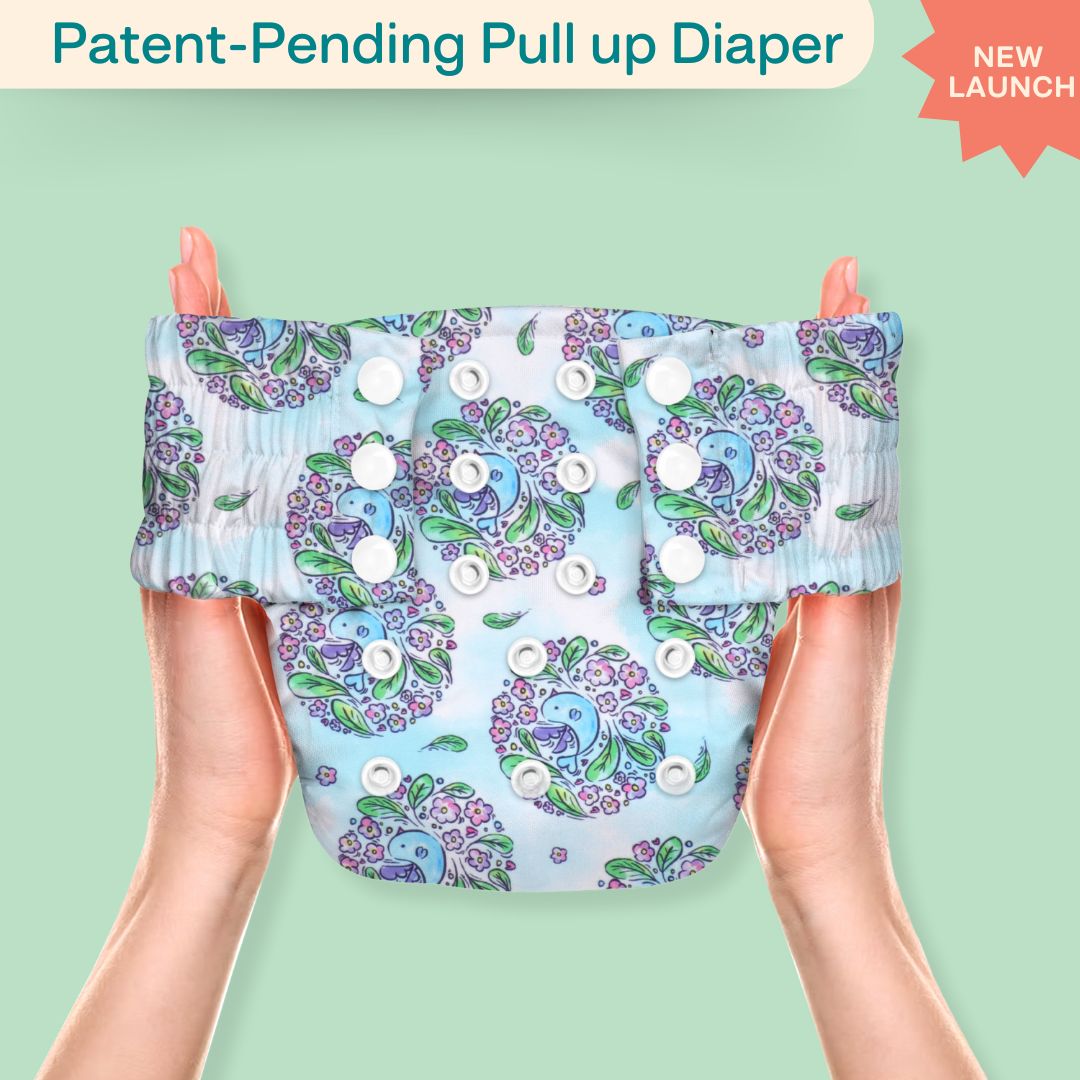 Indigo - Newborn Cloth Diaper 2.0 with 1 cotton Insert (2 kg - 5 kg)