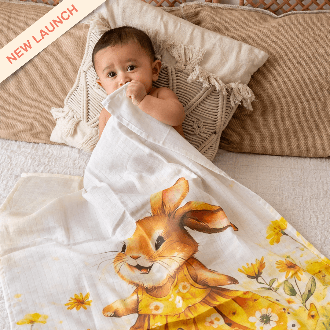 Daisy Hop - Muslin Bath Towel