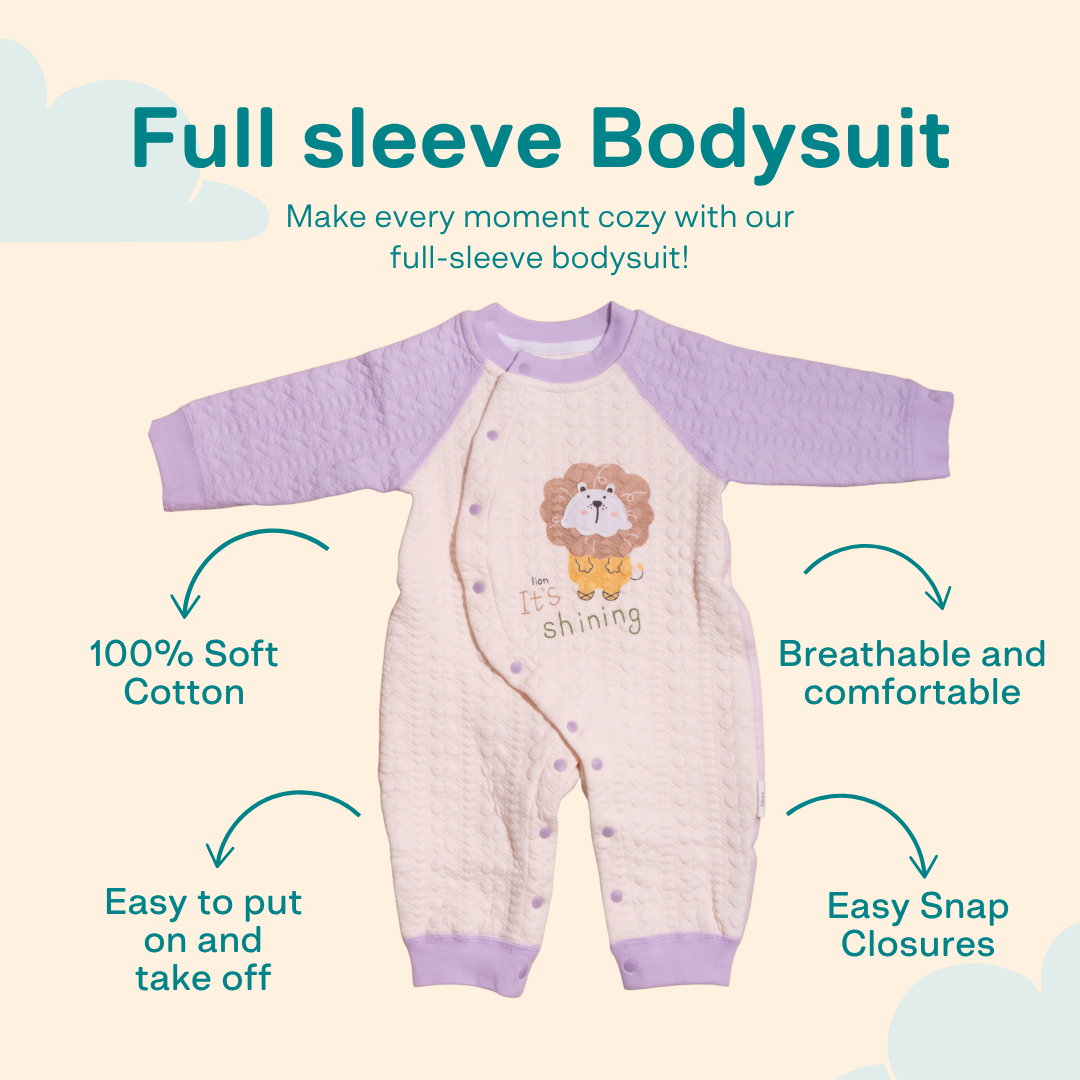 Mustard Tiny Roars - Full sleeve Bodysuit