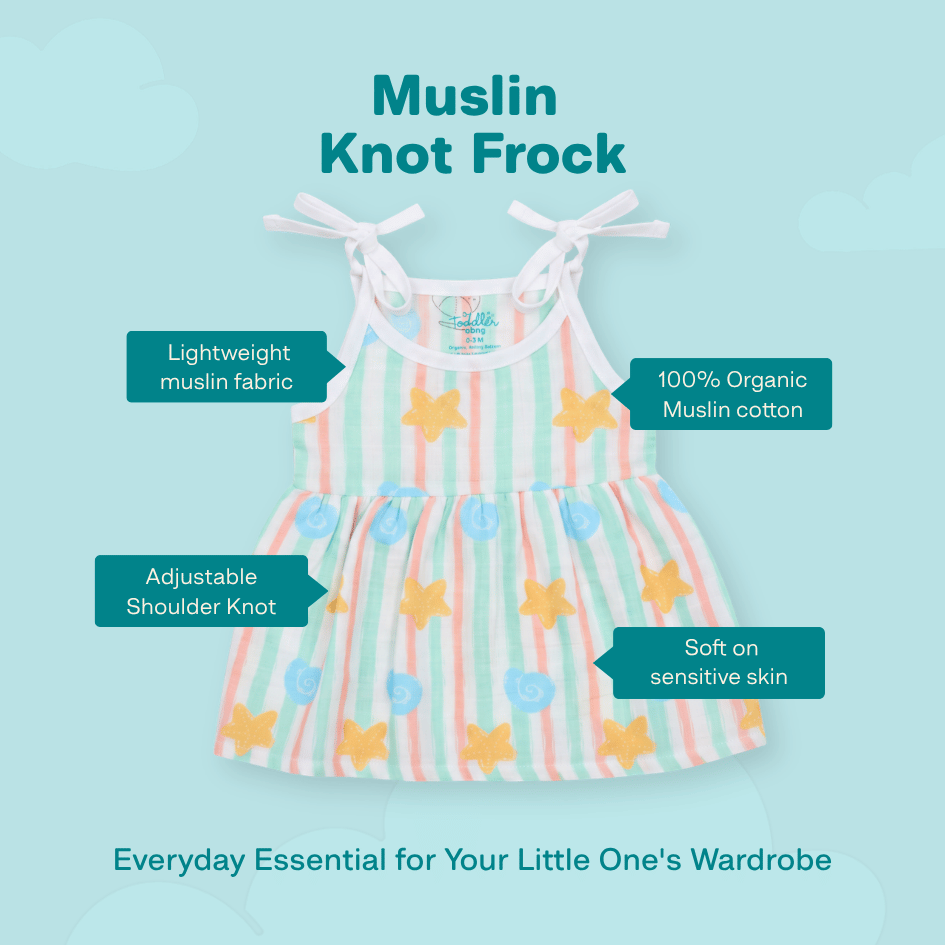 Little Travel - Muslin Knot Frock - Pack of 2