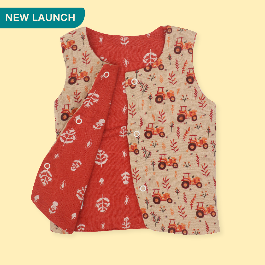 Harvest Petal - Reversible Muslin Jabla (Pack of 1)