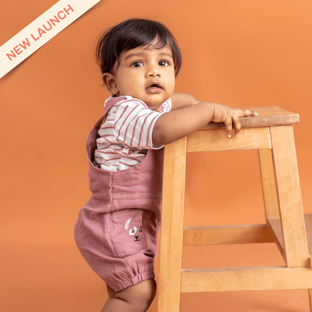 Teddyboo - Crinkled Muslin Dungarees