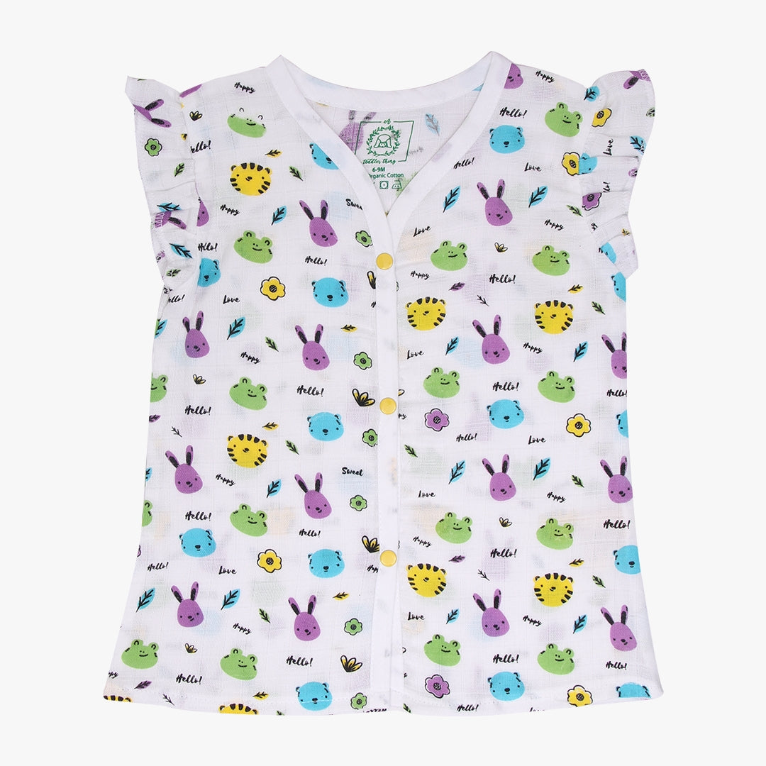 Friend Lil Ones - Muslin Sleep Suit Girls